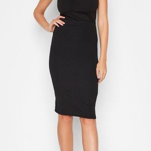 LTS Stretch Pencil Midi Skirt